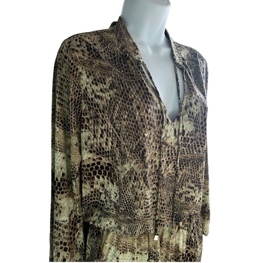 ARIELLA Mini Dress Long Sleeves Sneak Printed Pattern Size S. - Picture 3 of 7